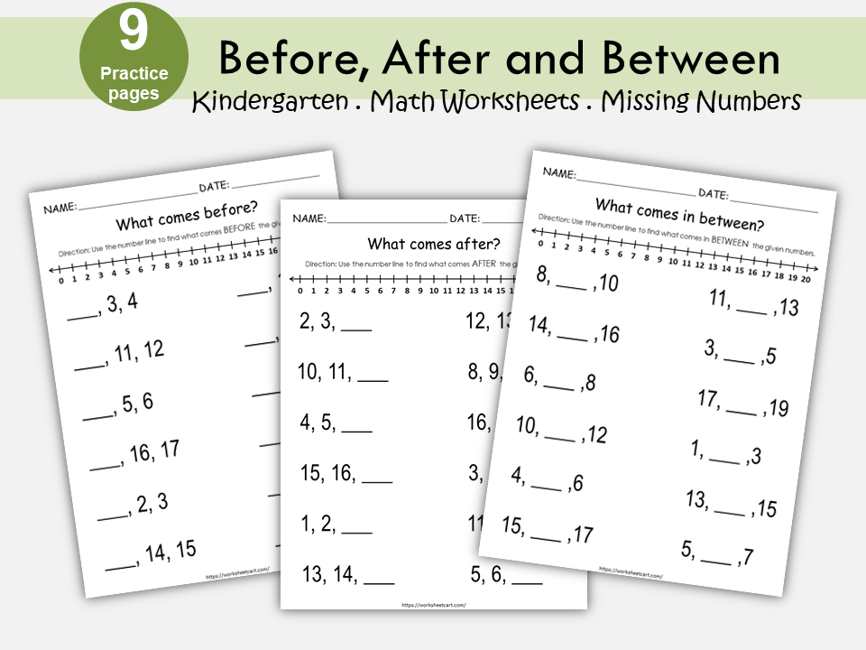 before after worksheet for class 1